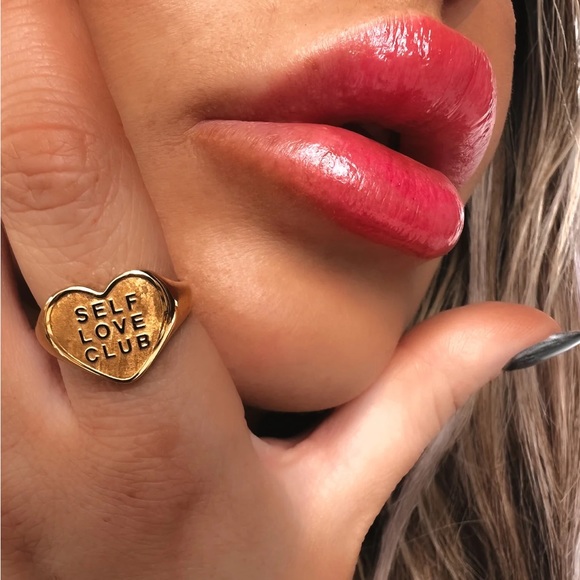 NEW! SELF LOVE CLUB GOLD RING - Picture 2 of 3
